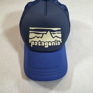 Patagonia Blue Trucker Hat | Mesh Snapback | Organic Cotton Brim